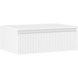 MEXEN/S - Rivel kúpeľňová skrinka pod umývadlo 70 cm s doskou, 1 šuplík, reliéf, biela mat (91A20-07023-1-BFC01)