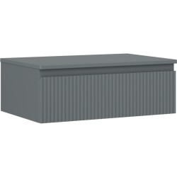 MEXEN/S - Rivel kúpeľňová skrinka pod umývadlo 70 cm s doskou, 1 šuplík, reliéf, grafit mat (91A20-07023-1-BFC66)