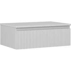 MEXEN/S - Rivel kúpeľňová skrinka pod umývadlo 70 cm s doskou, 1 šuplík, reliéf, šedá mat (91A20-07023-1-BFC62)