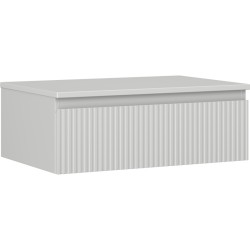 MEXEN/S - Rivel kúpeľňová skrinka pod umývadlo 70 cm s doskou, 1 šuplík, reliéf, šedá mat (91A20-07023-1-BFC62)