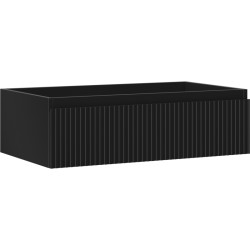 MEXEN/S - Rivel kúpeľňová skrinka pod umývadlo 80, 1 šuplík, reliéf, čierna mat (91A20-08023-1-BF71)