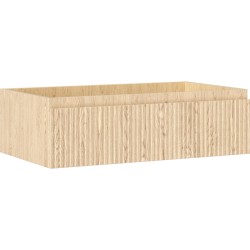 MEXEN/S - Rivel kúpeľňová skrinka pod umývadlo 80, 1 šuplík, reliéf, dub (91A20-08023-1-BF81)