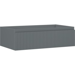 MEXEN/S - Rivel kúpeľňová skrinka pod umývadlo 80, 1 šuplík, reliéf, grafit mat (91A20-08023-1-BF66)