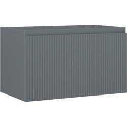 MEXEN/S - Rivel kúpeľňová skrinka pod umývadlo 80, 1 šuplík, reliéf, grafit mat (91A20-08047-1-BF66)