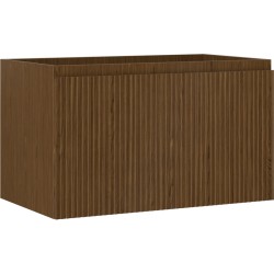 MEXEN/S - Rivel kúpeľňová skrinka pod umývadlo 80, 1 šuplík, reliéf, orech (91A20-08047-1-BF86)