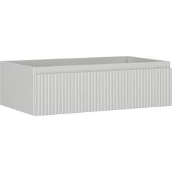 MEXEN/S - Rivel kúpeľňová skrinka pod umývadlo 80, 1 šuplík, reliéf, šedá mat (91A20-08023-1-BF62)