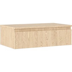 MEXEN/S - Rivel kúpeľňová skrinka pod umývadlo 80 cm s doskou, 1 šuplík, reliéf, dub (91A20-08023-1-BFC81)