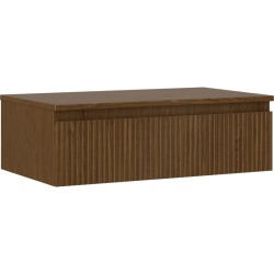 MEXEN/S - Rivel kúpeľňová skrinka pod umývadlo 80 cm s doskou, 1 šuplík, reliéf, orech (91A20-08023-1-BFC86)