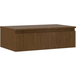 MEXEN/S - Rivel kúpeľňová skrinka pod umývadlo 80 cm s doskou, 1 šuplík, reliéf, orech (91A20-08023-1-BFC86)