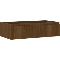 MEXEN/S - Rivel kúpeľňová skrinka pod umývadlo 90, 1 šuplík, reliéf, orech (91A20-09023-1-BF86)