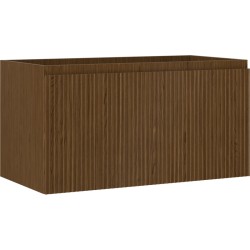 MEXEN/S - Rivel kúpeľňová skrinka pod umývadlo 90, 1 šuplík, reliéf, orech (91A20-09047-1-BF86)