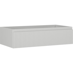 MEXEN/S - Rivel kúpeľňová skrinka pod umývadlo 90, 1 šuplík, reliéf, šedá mat (91A20-09023-1-BF62)