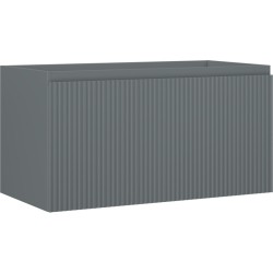 MEXEN/S - Rivel kúpeľňová skrinka pod umývadlo 90, 1 šuplík, reliéf, šedá mat (91A20-09047-1-BF66)