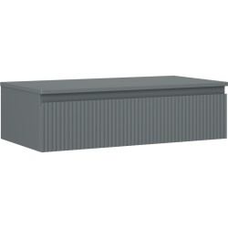 MEXEN/S - Rivel kúpeľňová skrinka pod umývadlo 90 cm s doskou, 1 šuplík, reliéf, grafit mat (91A20-09023-1-BFC66)