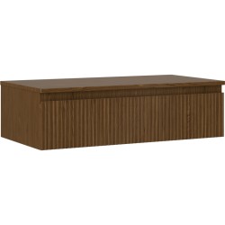 MEXEN/S - Rivel kúpeľňová skrinka pod umývadlo 90 cm s doskou, 1 šuplík, reliéf, orech (91A20-09023-1-BFC86)