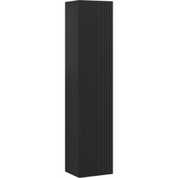 MEXEN/S - Rivel kúpeľňový stĺp 35, 2 dvierka, reliéf, čierna mat (91A21-03016-2-BF71)