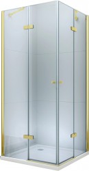 MEXEN/S - Roma Duo sprchovací kút 90 x 90, transparent, zlatá (854-090-090-50-00-02)