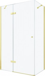 MEXEN/S - ROMA sprchovací kút 70x90, transparent, zlatá (854-070-090-50-00)