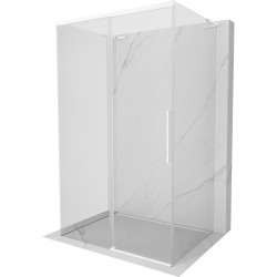 MEXEN/S - Rox-3S L sprchový kút 3 stenný, posuvný 100 x 90, transparent, biela (8C2L-100-090-20-00-3S)