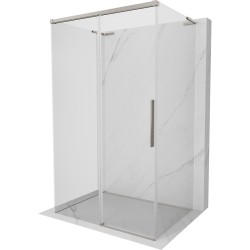 MEXEN/S - Rox-3S L sprchový kút 3 stenný, posuvný 105 x 95, transparent, nikel kartáčovaný (8C2L-105-095-97-00-3S)