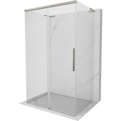 MEXEN/S - Rox-3S L sprchový kút 3 stenný, posuvný 90 x 80, transparent, nikel kartáčovaný (8C2L-090-080-97-00-3S)