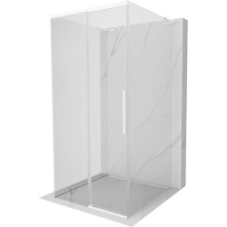 MEXEN/S - Rox-3S L sprchový kút 3 stenný, posuvný 90 x 90, transparent, biela (8C2L-090-090-20-00-3S)