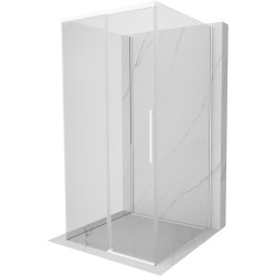 MEXEN/S - Rox-3S sprchovací kút 3 stenný, posuvný 100 x 100, transparent, biela (8C2-100-100-20-00-3S)