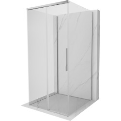 MEXEN/S - Rox-3S sprchovací kút 3 stenný, posuvný 100 x 100, transparent, chróm (8C2-100-100-01-00-3S)