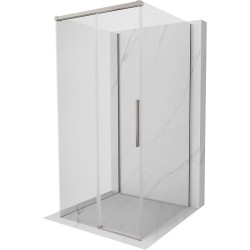 MEXEN/S - Rox-3S sprchovací kút 3 stenný, posuvný 120 x 120, transparent, nikel kartáčovaný (8C2-120-120-97-00-3S)
