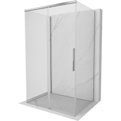 MEXEN/S - Rox-3S sprchovací kút 3 stenný, posuvný 125 x 95, transparent, chróm (8C2-125-095-01-00-3S)