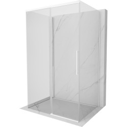 MEXEN/S - Rox-3S sprchovací kút 3 stenný, posuvný 150 x 70, transparent, biela (8C2-150-070-20-00-3S)