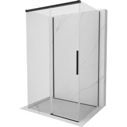 MEXEN/S - Rox-3S sprchovací kút 3 stenný, posuvný 90 x 80, transparent, čierna (8C2-090-080-70-00-3S)