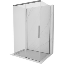 MEXEN/S - Rox-3S sprchový kút 3 stenný, posuvný 110 x 75, transparent, grafit metal (8C2-110-075-95-00-3S)