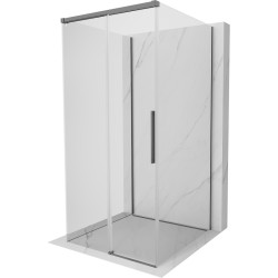 MEXEN/S - Rox-3S sprchový kút 3 stenný, posuvný 95 x 95, transparent, grafit metal (8C2-095-095-95-00-3S)