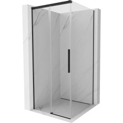 MEXEN/S - Rox sprchovací kút posuvný 90 x 90, transparent, čierna (8C2-090-090-70-00)