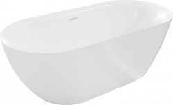 MEXEN/S - Roxy voľne stojaca vaňa 170 x 80, biela, sifón a prepad biela (51201708000-20)
