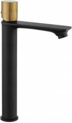 MEXEN/S - Royo One umývadlová batéria vysoká, čierna / zlatá (72211-75)
