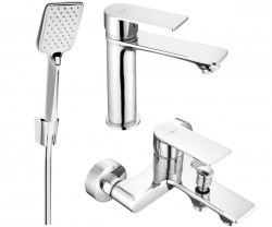 MEXEN/S - Royo R62 Set umývadlové a vaňové batérie s príslušenstvom, chróm (72203R62-00)