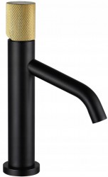 MEXEN/S - Rumba One umývadlová batéria, čierna / gold (73501-75)