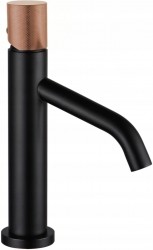 MEXEN/S - Rumba One umývadlová batéria, čierna / ružové zlato (73501-76)