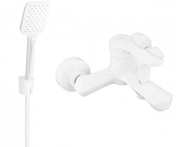 MEXEN/S - Saber R62 vaňová batéria so sprchou set, biela (7213R62-20)