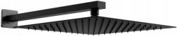 MEXEN/S - Slim štvorcová sprchová hlavica - dážď 25 x 25 cm + sprchové rameno, čierna (79125112-70)