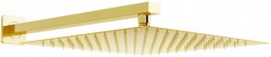 MEXEN/S - Slim štvorcová sprchová hlavica - dážď 25 x 25 cm + sprchové rameno, zlatá (79125112-50)