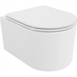 MEXEN/S - Sofia Závesná WC misa Rimless Tornado vrátane sedátka s slow slim, duroplast, biela lesk (30540300T)