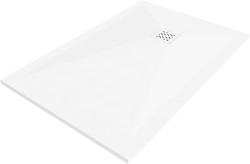 MEXEN/S - Stone+ obdĺžniková sprchová vanička 120 x 70, biela, mriežka biela (44107012-W)