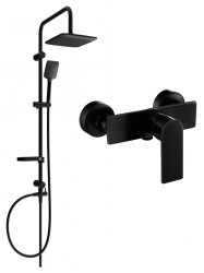 MEXEN/S - Sven sprchový stĺp vrátane sprchovej batérie Alfa, čierna (745740262-70)