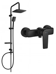 MEXEN/S - Sven sprchový stĺp vrátane sprchovej batérie Lynx, čierna (745940262-70)