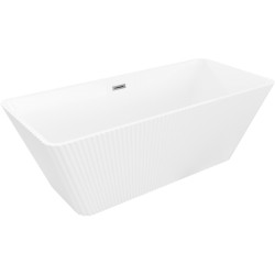 MEXEN/S - Tava voľne stojaca vaňa reliéf 170 x 75, biela, sifón a prepad grafit metal (52851707500-95)