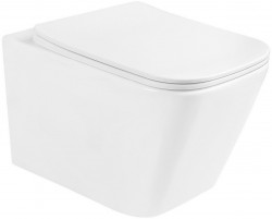 MEXEN/S - Teo Závesná WC misa vrátane sedátka s slow-slim, duroplast, biela (30850600)