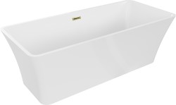 MEXEN/S - Tonia vaňa voľne stojaca 170 x 75, biela, sifón a prepad zlatá (52171707500-50)